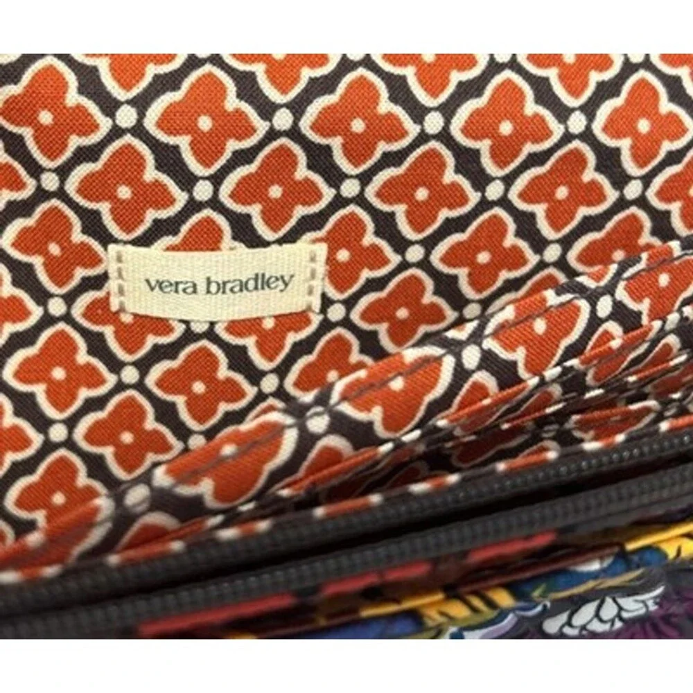 NWT  Vera Bradley Crossbody Wallet Wildwood Colorful Bouquet